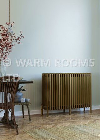 Apollo Roma 6 Column Radiator with welded feet, finished in Bronze
